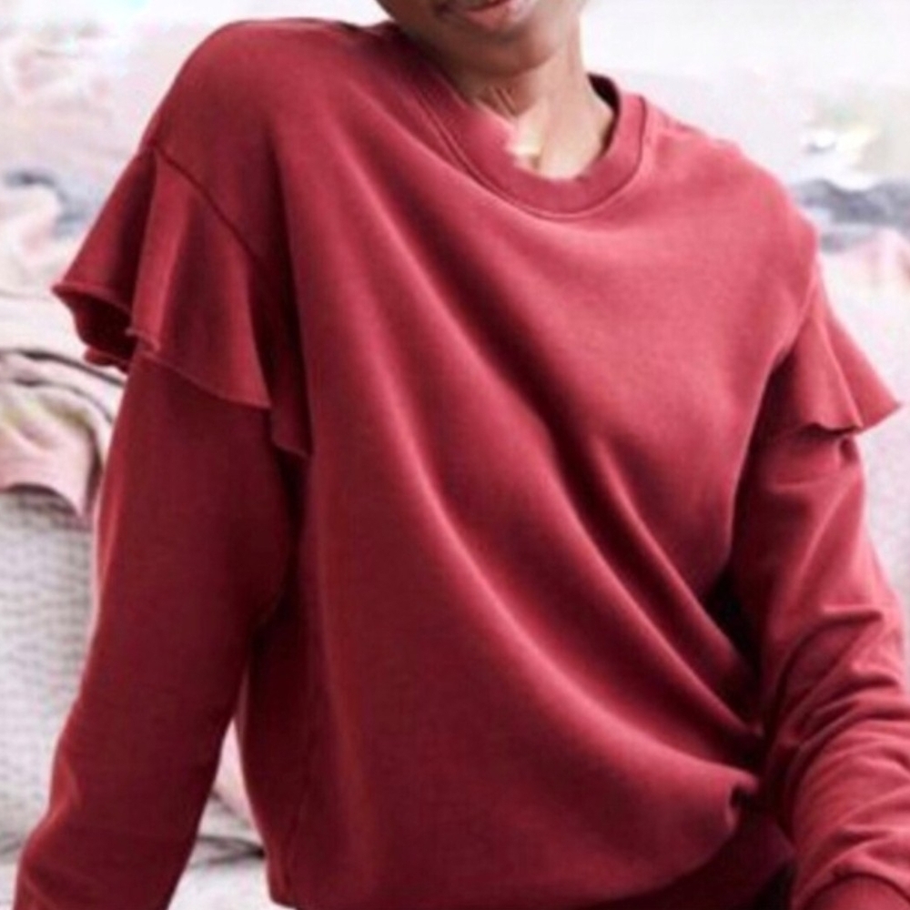 Aerie Deep Red Cozy Pullover